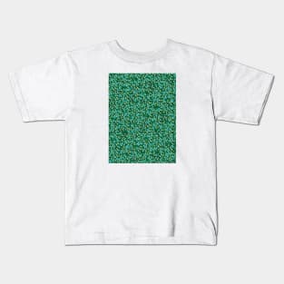 Green Floral Pattern Kids T-Shirt